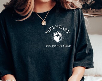 Fireheart T-Shirt: Throne of Glass, Officially Licensed Bookish Shirt