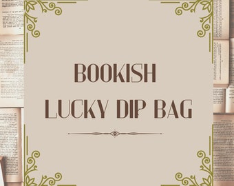 bookish lucky dip bag, mystery pack, blind bag, book themed mystery box, fantasy books, reader gifts, fan art, bookish gifts