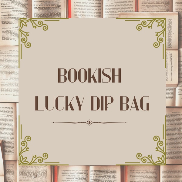 sac porte-bonheur livresque, paquet mystère, sac aveugle, boîte mystère sur le thème du livre, livres fantastiques, cadeaux pour lecteurs, fan art, cadeaux livresques