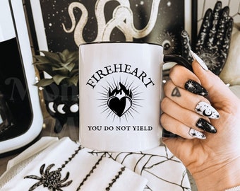 Fireheart Ceramic Mug: Throne of Glass, Officially Licensed