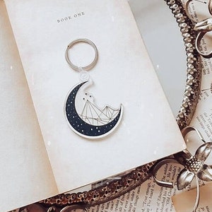 Velaris keyring, officially licensed ACOTAR keychain, bookish gifts, book lover gifts, ACOMAF, Feyre and Rhysand, Court of dreams, sjm merch