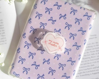 One more chapter acrylic kindle grip; heart shaped bookish phone grip