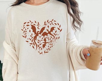 Camiseta Heart Dragons: Ropa minimalista y literaria