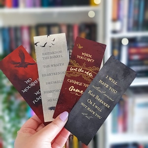Six of crows 4 double sided bookmarks bundle fantasy book gifts, bookish gifts, fantasy reader gift