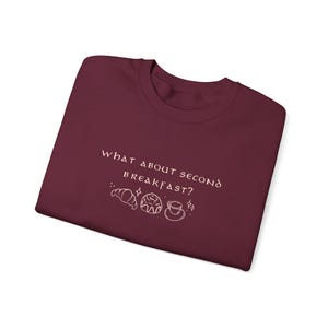 What about second breakfast crewneck sweatshirt, bookish sweatshirt, cozy crewneck, reader sweater image 3