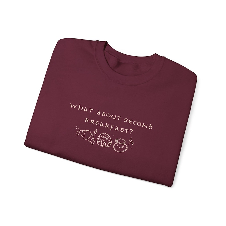 What about second breakfast crewneck sweatshirt, bookish sweatshirt, cozy crewneck, reader sweater image 3