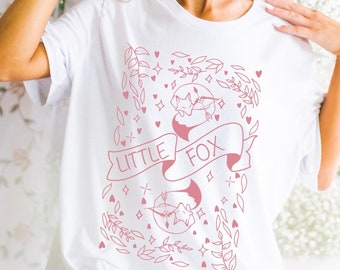 Camiseta Little Fox Bookish: Roupas de leitura românticas