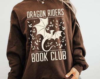 Sudadera de cuello redondo del Club de lectura Dragon Riders: un jersey acogedor y literario