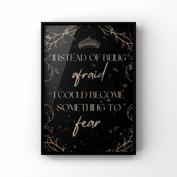 The cruel prince inspired art print /Jude Duarte quote, bookish gifts, jude and cardan, the folk of the air, elfhame, Holly Black, fan art