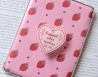 Happiest when reading kindle/phone grip: adhesive acrylic e-reader grip