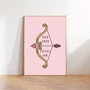 Affiche inspirée du petit renard il était un coeur brisé, art mural, cadeaux livresques, décoration de bibliothèque, décoration d'étagère, cadeaux booktok