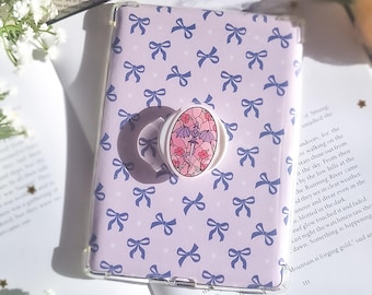 Stained-glass style dragon acrylic kindle grip; heart shaped bookish phone grip