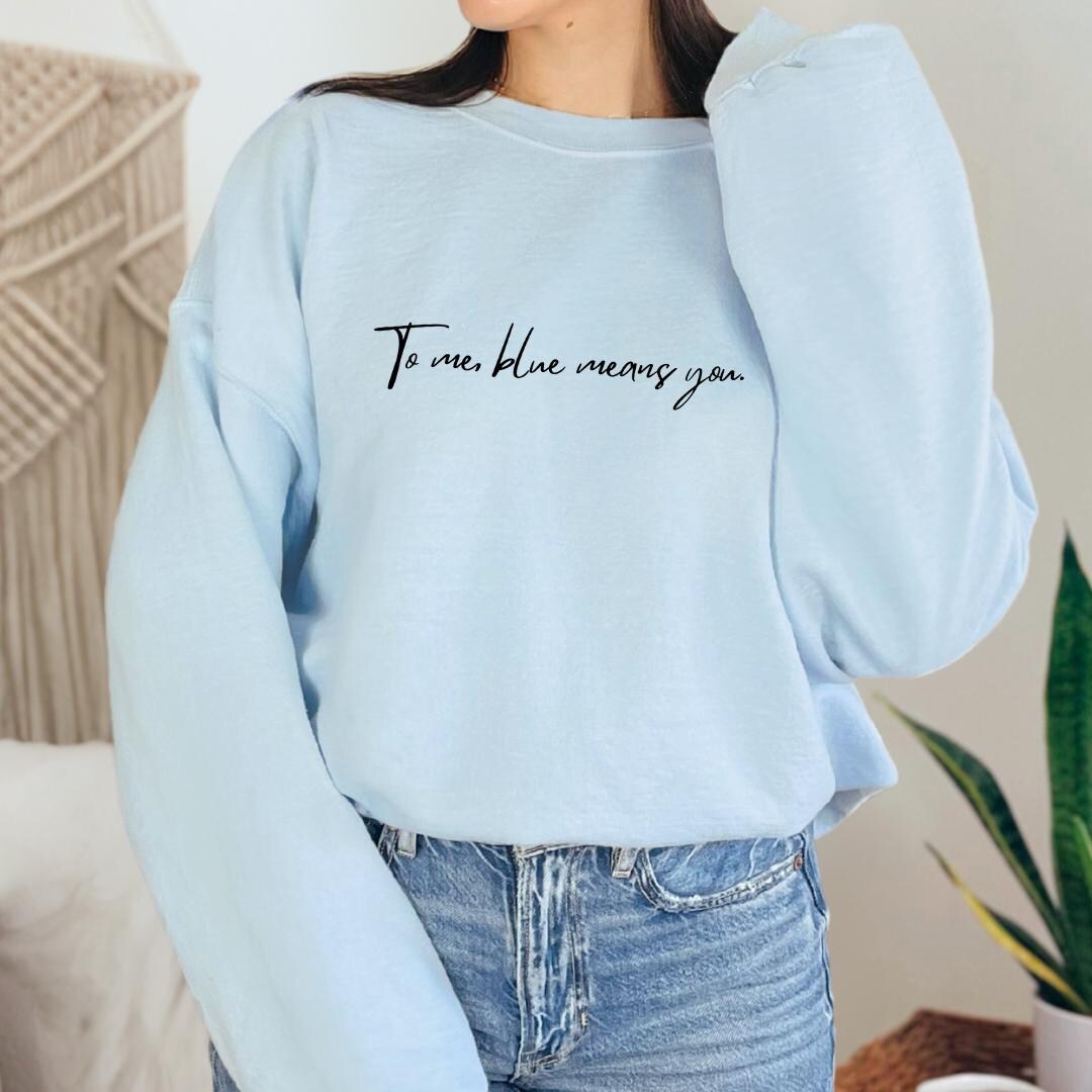 To Me, Blue Means You Zodiac Academy Inspired Crewneck Sweatshirt, Cozy