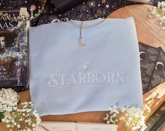 Crescent City Starborn embroidered sweatshirt, variety of colours, bookish sweatshirt, fantasy books jumper, reader sweater