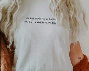 Book Lover T-Shirt: Minimalist Bookish Cotton Tee