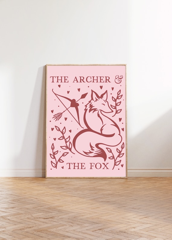 Archer and Fox Print: Bookish Wall Art, Library Decor