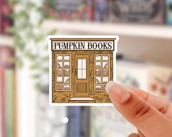 pumpkin book shop sticker / bookish gifts, reader gift, kindle stickers