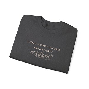 What about second breakfast crewneck sweatshirt, bookish sweatshirt, cozy crewneck, reader sweater image 6