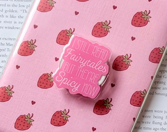 Spicy fairytales acrylic kindle grip; heart shaped bookish phone grip