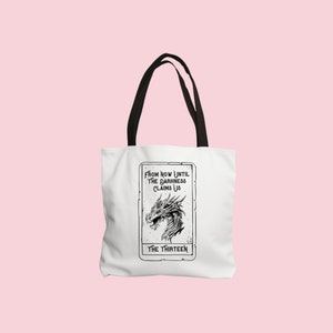 Throne of glass the thirteen tote bag, bookish gifts, sjm merch, book bag, fantasy books, TOG merch