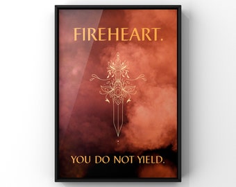 Fireheart Print: Throne of Glass Officially Licensed Art