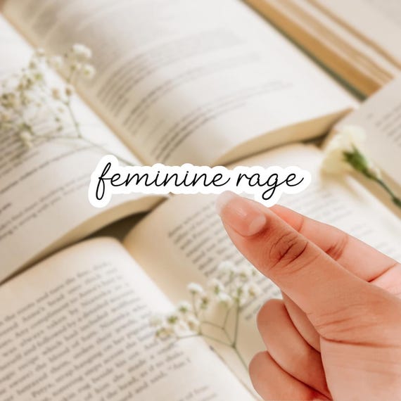 Feminine Rage Sticker: Bookish Decal for Kindle