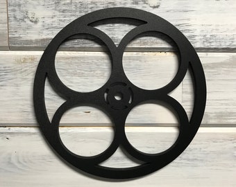 Carrete de película / decoración de cine en casa / signo de película (13,75" diámetro)
