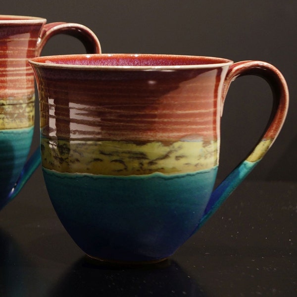 Pottery mug  "Red Skies at Night "