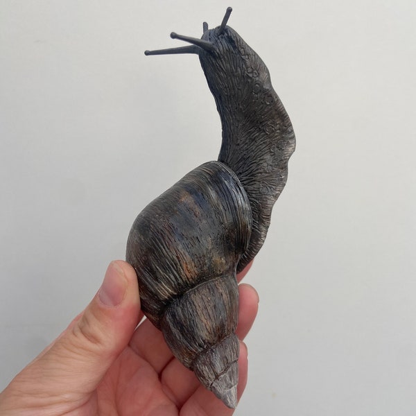 Freestanding polymer clay snail-based on African land snails