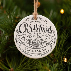 New home Christmas ornament | First Christmas in new home ornament | Our first home ornament | Personalised christmas tree decoration