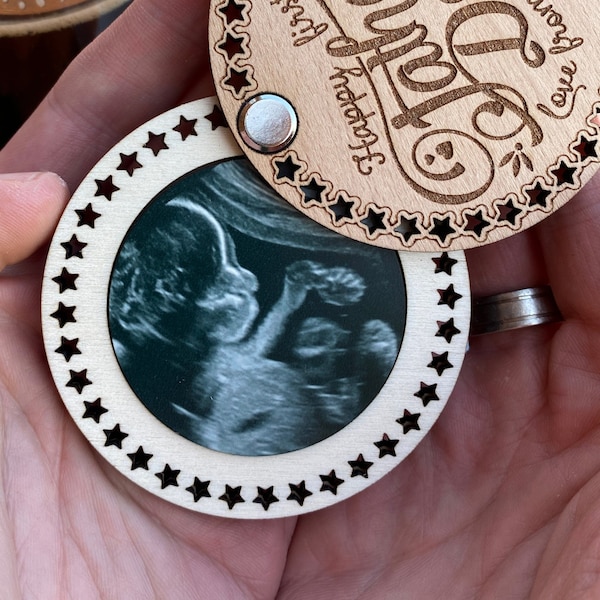 Fathers day from the bump, baby ultrasound fridge magnet, First fathers day gift, 1st fathers day, fathers day gift from wife,love from bump