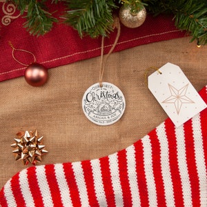 New home Christmas ornament First Christmas in new home ornament Our first home ornament Personalised christmas tree decoration image 8