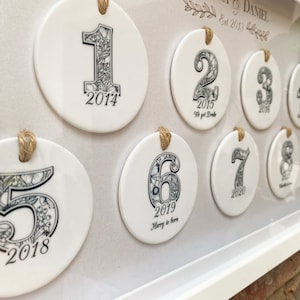 9th anniversary gift. Pottery anniversary. Framed and personalised 9 year anniversary gift for wife or husband