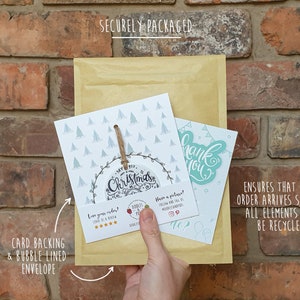 Ornament are securely packaged in bubble envelopes and card backing