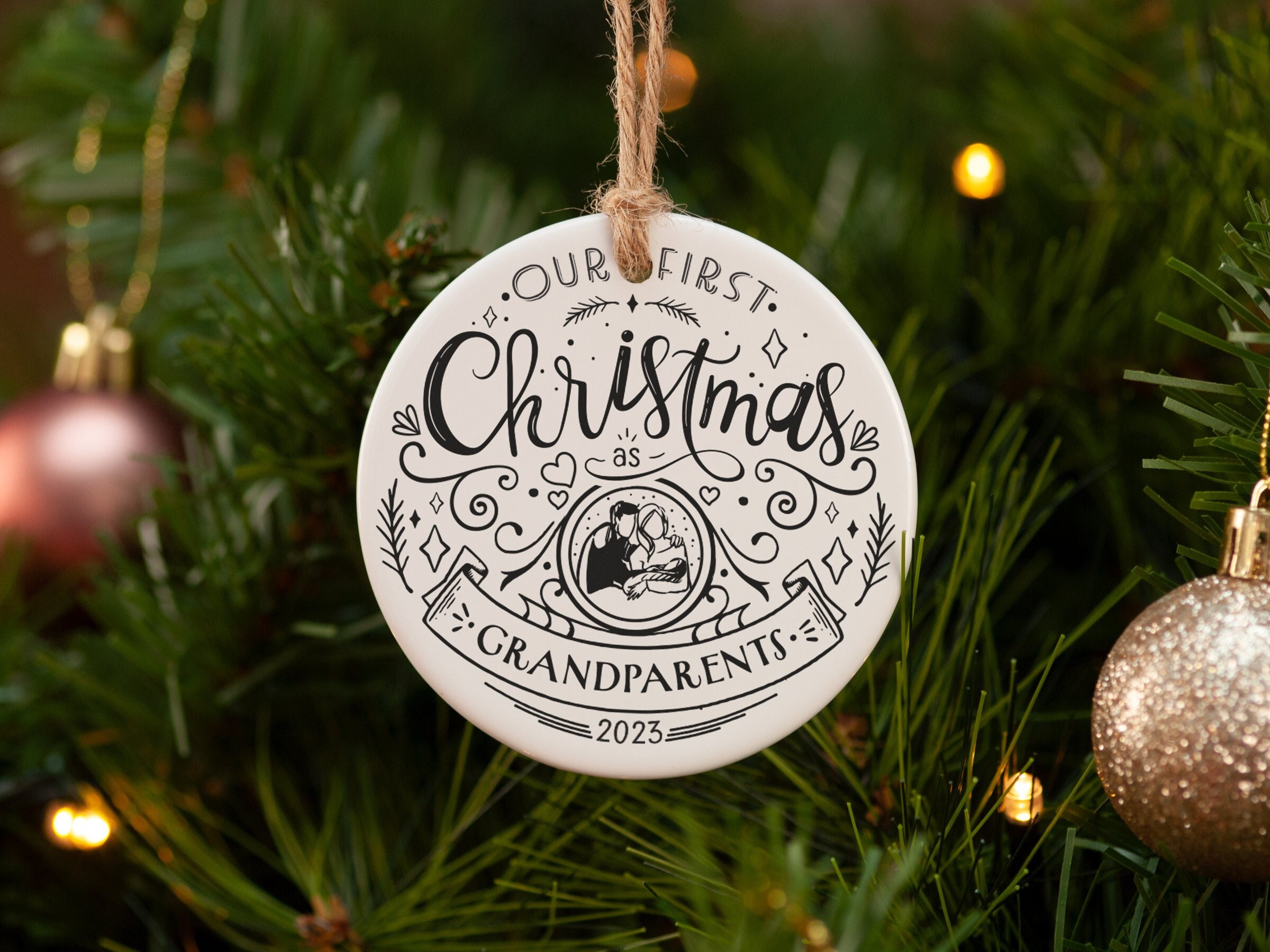 1st grandparents christmas ornament