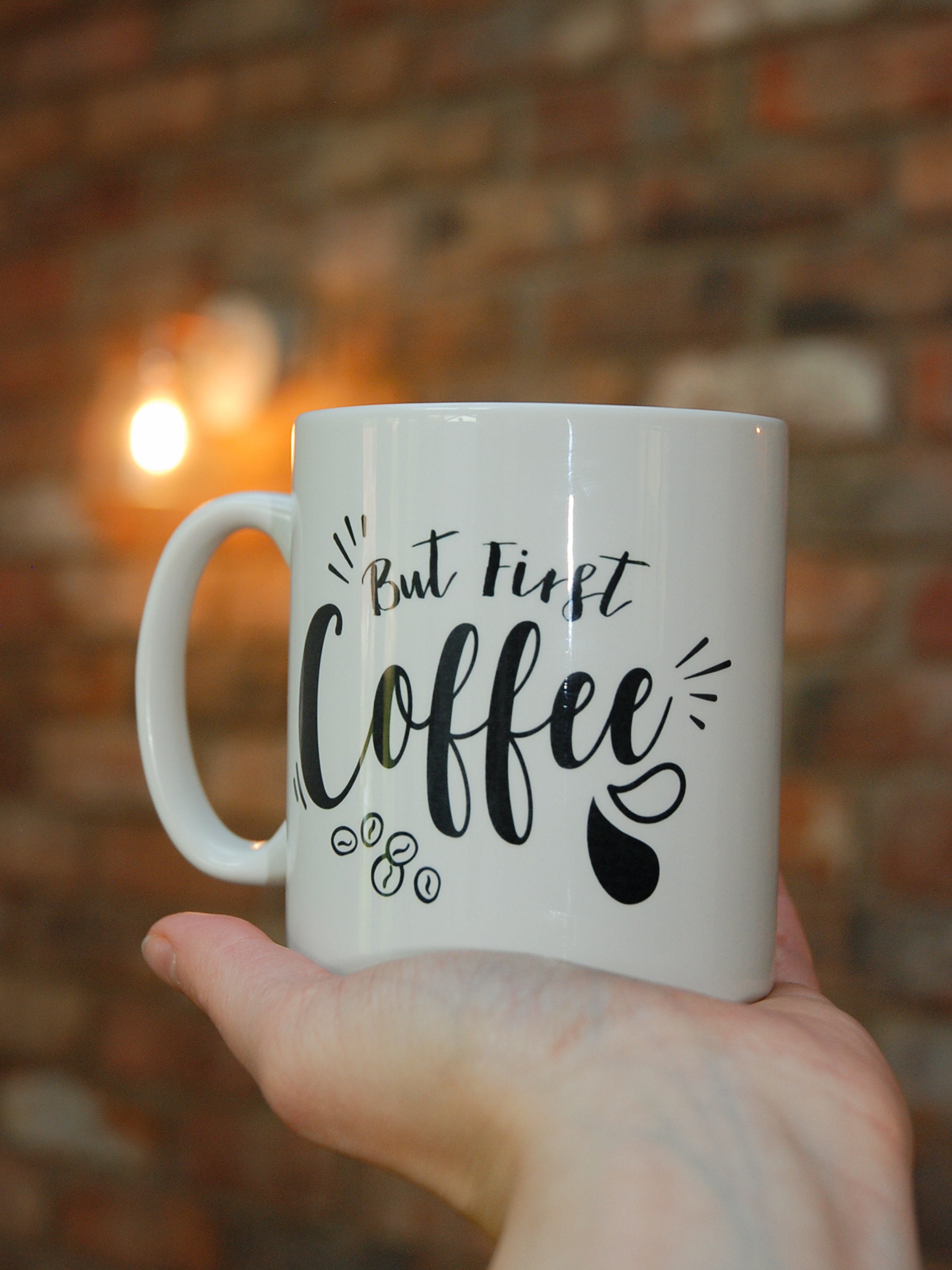 But First Coffee Mug. Work Mug With Coffee Doodle. Office Etsy