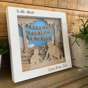 Thank you for helping me grow | Teacher gifts for year end, teaching assistant gift, nursery teacher, thank you teacher