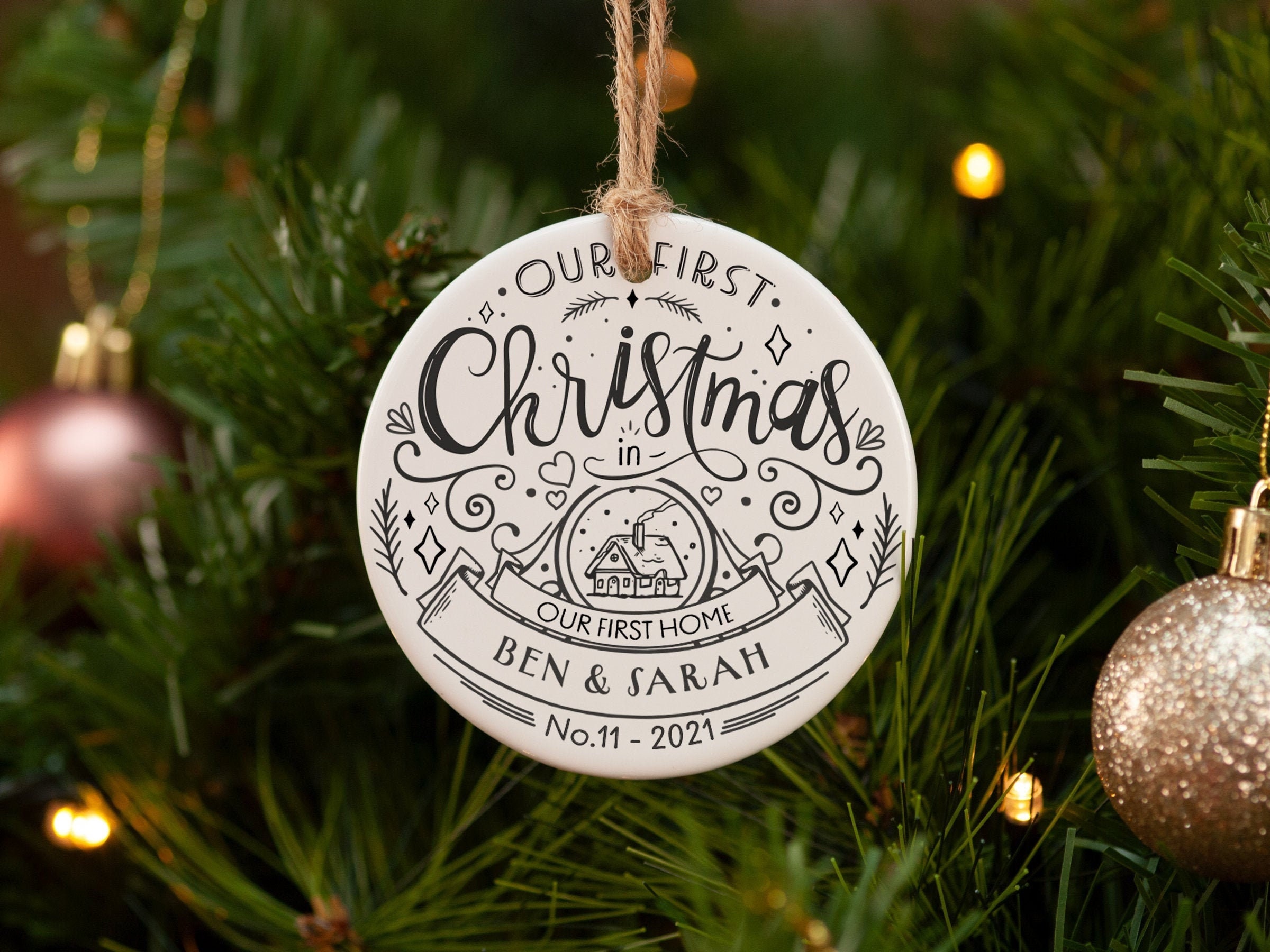 New Home Christmas Ornament First Christmas in New Home Etsy UK