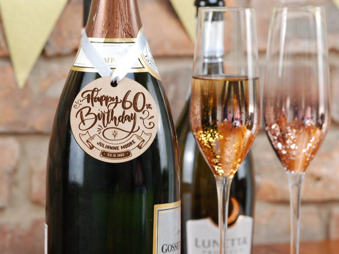 60th Birthday Wooden Gift Tags 60th Birthday Decorations | Etsy UK