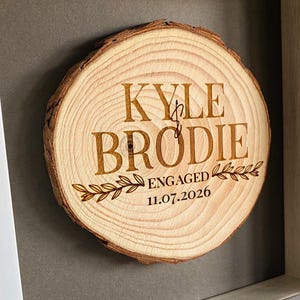 Engagement gifts. Proposal decorations. Engaged sign. Engagement present for date of engagement. Unique wedding gift for couple. image 1