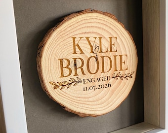 Engagement gifts. Proposal decorations. Engaged sign. Engagement present for date of engagement. Unique wedding gift for couple.