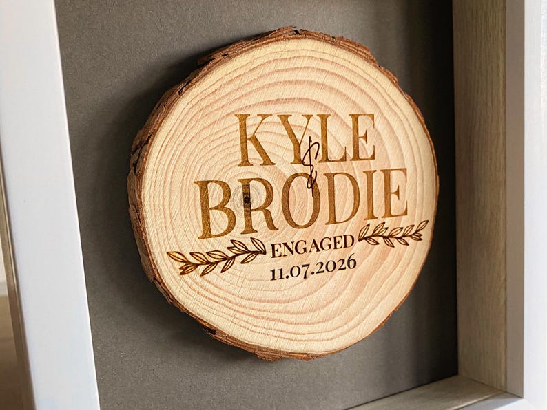 Engagement gifts. Proposal decorations. Engaged sign. Engagement present for date of engagement. Unique wedding gift for couple. image 1