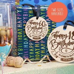 60th Birthday Wooden Gift Tags 60th Birthday Decorations 60th Birthday