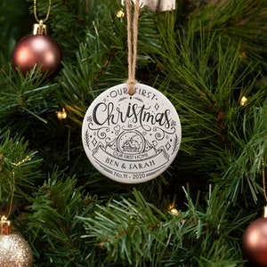 New home Christmas ornament First Christmas in new home ornament Our first home ornament Personalised christmas tree decoration image 9