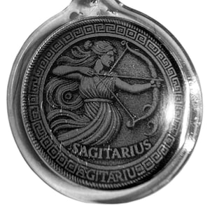 Sagittarius Key Chain, Laser Engraved