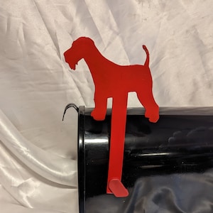 Airedale Terrier Mailbox Flag, Decorative Mailbox Flag, Metal Airedale Terrier Mailbox Decoration