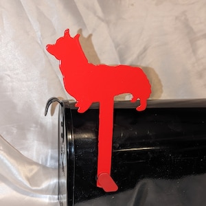 Bandera de buzón de Corgi, bandera decorativa para buzón, decoración de buzón de Corgi de metal