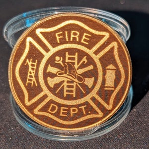 Firefighter Challenge Coin, Firefighter Collectors coin