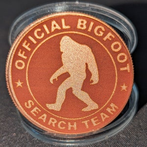 Bigfoot Challenge Coin, Bigfoot Collectors coin, Sasquatch Challenge Coin