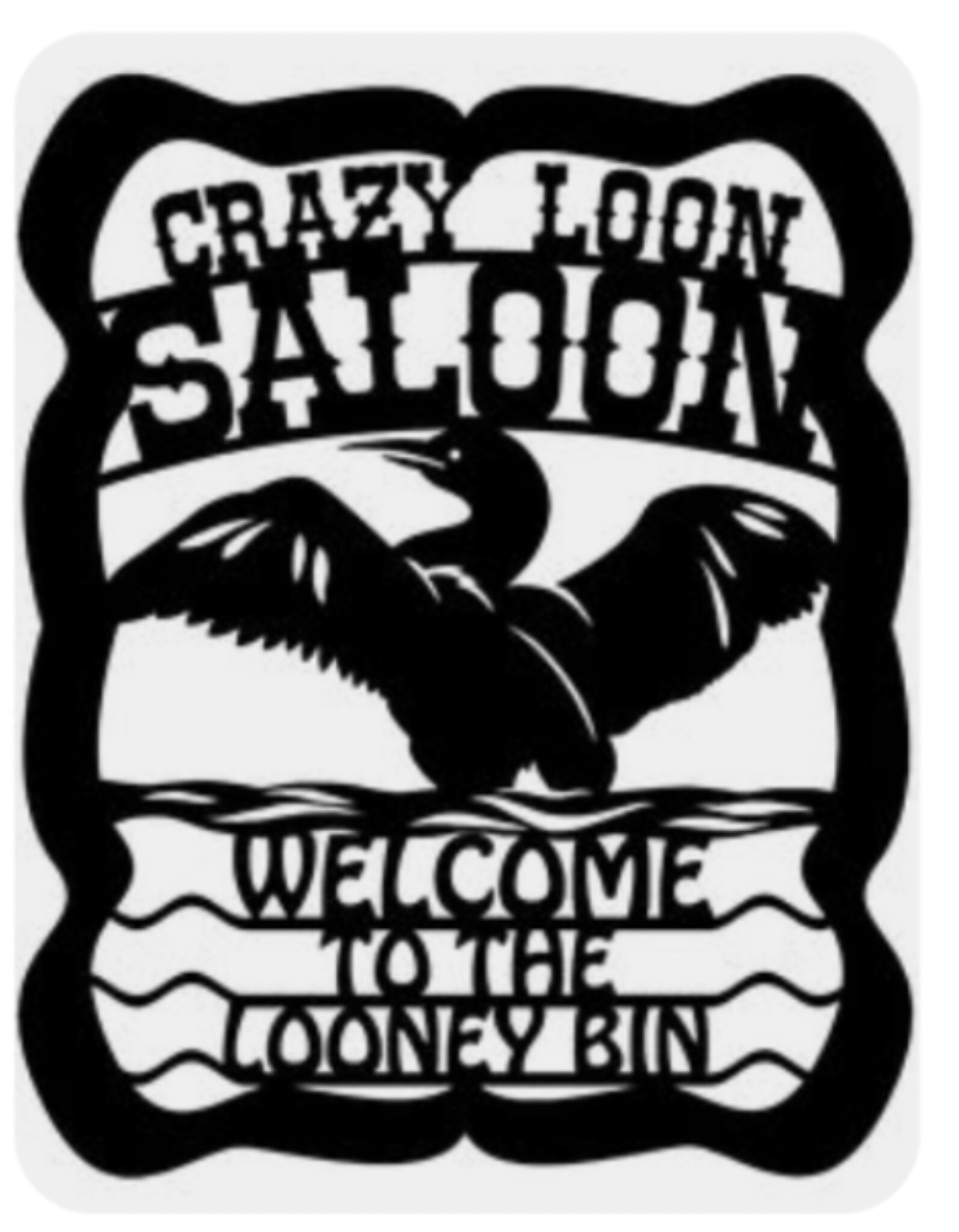 Loony Bin Saloon Wall Hanging Etsy